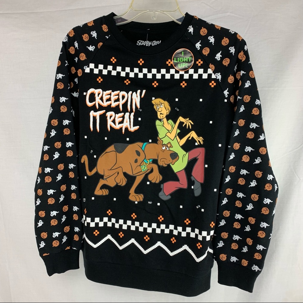 Halloween Sweatshirt Light Up Scooby doo